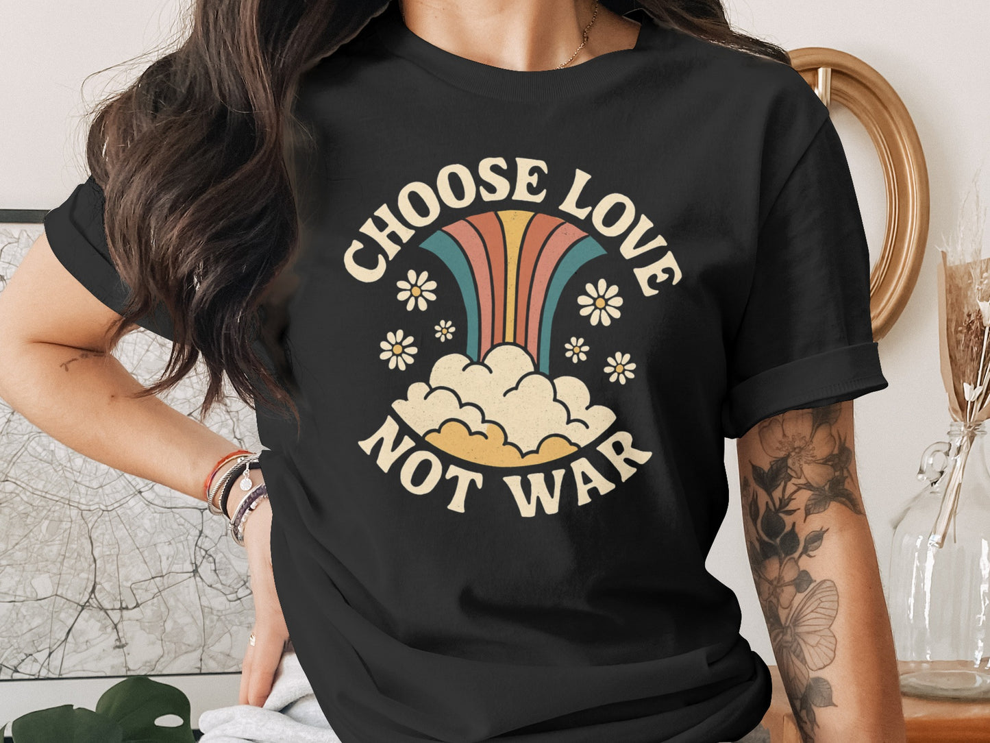 Choose Love Not War with Rainbow T Shirt product type
