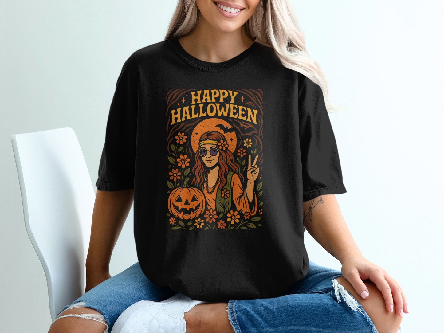 Happy Halloween Boho Hippie Art T-Shirt product