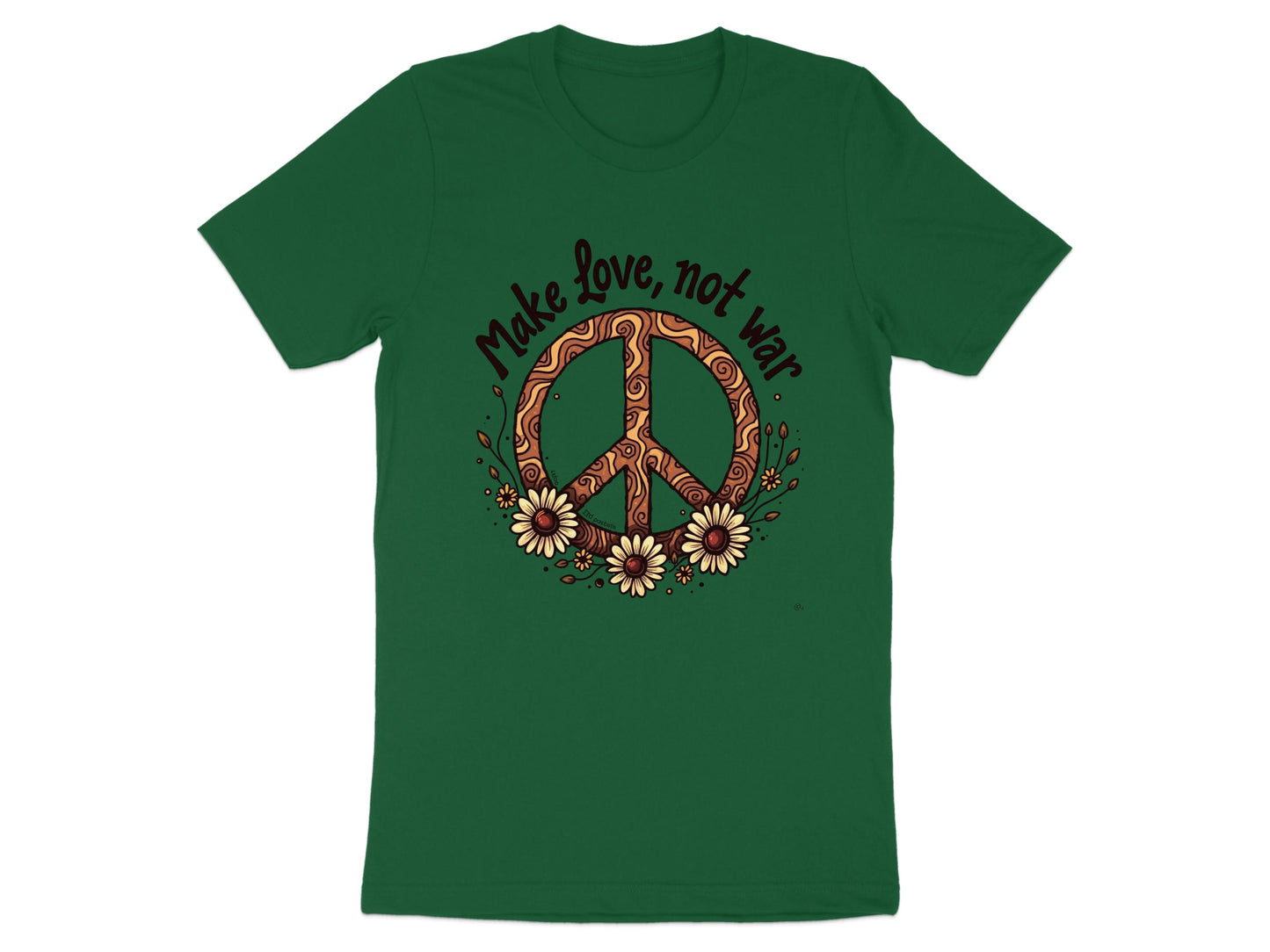 Make Love Not War Peace Sign Graphic T-shirt product type