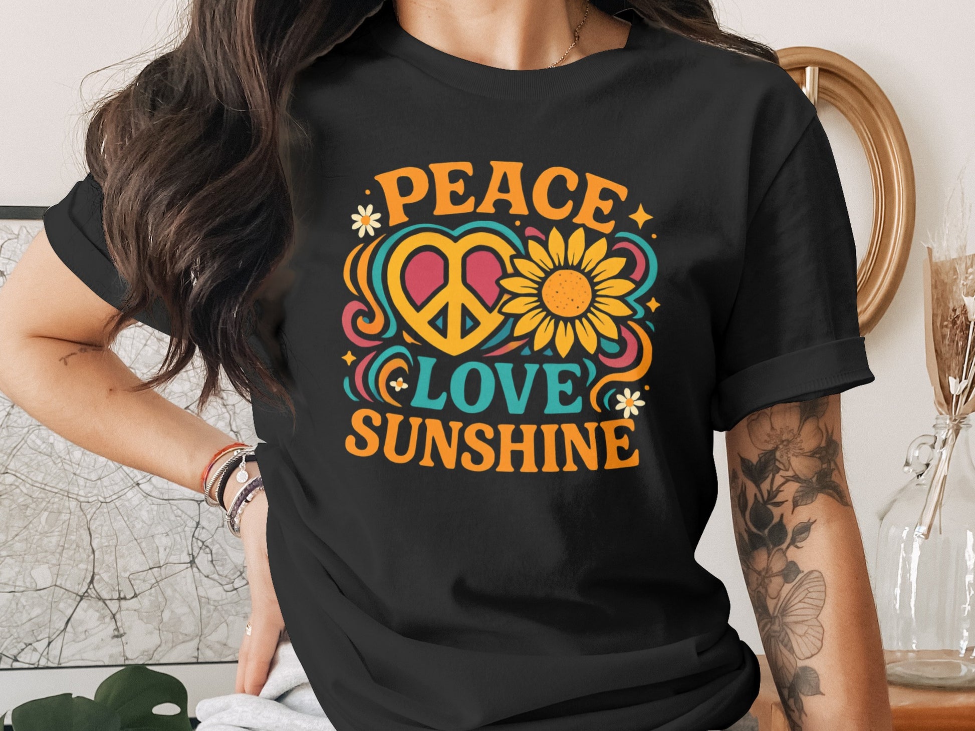 Peace Love Sunshine Graphic Shirt Product Type