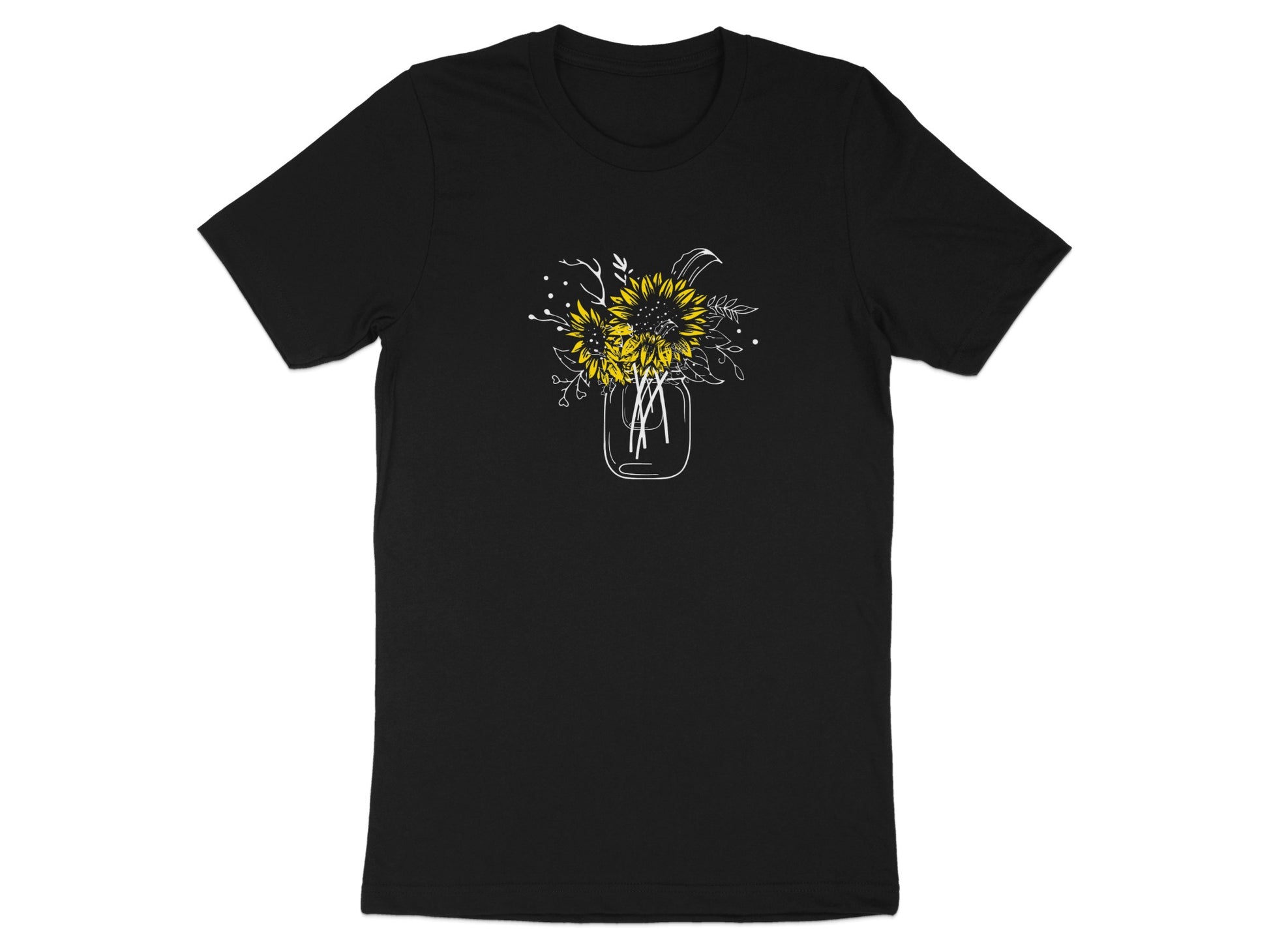 Sunflower Sketch Graphic Print T-Shirt