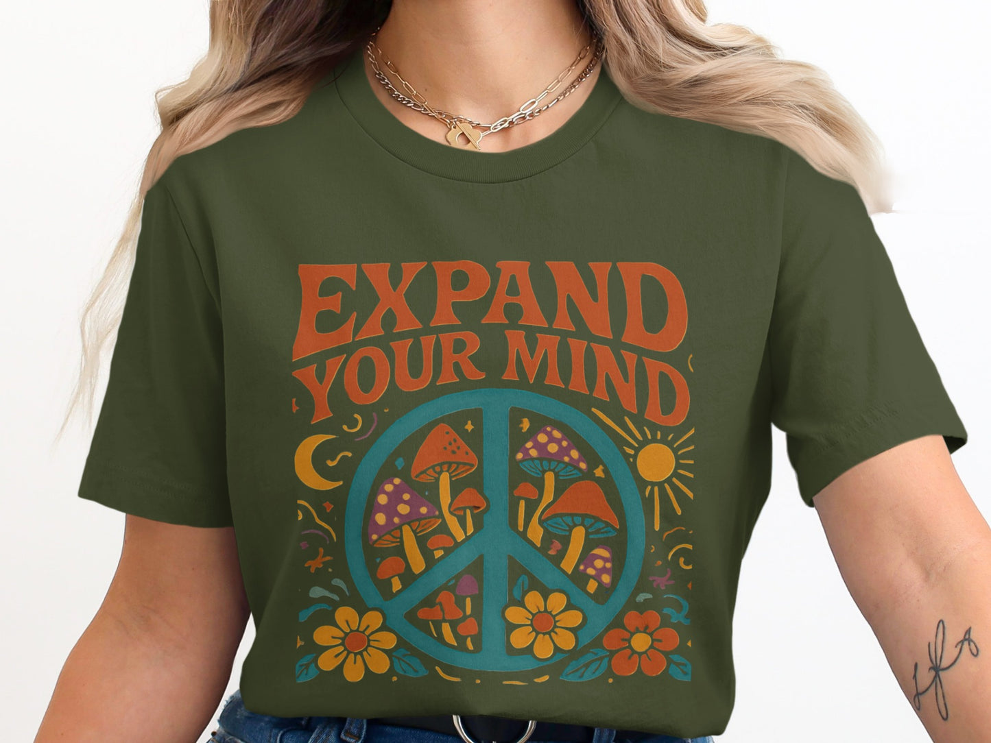 Expand Your Mind Graphic Peace Sign Shirt product