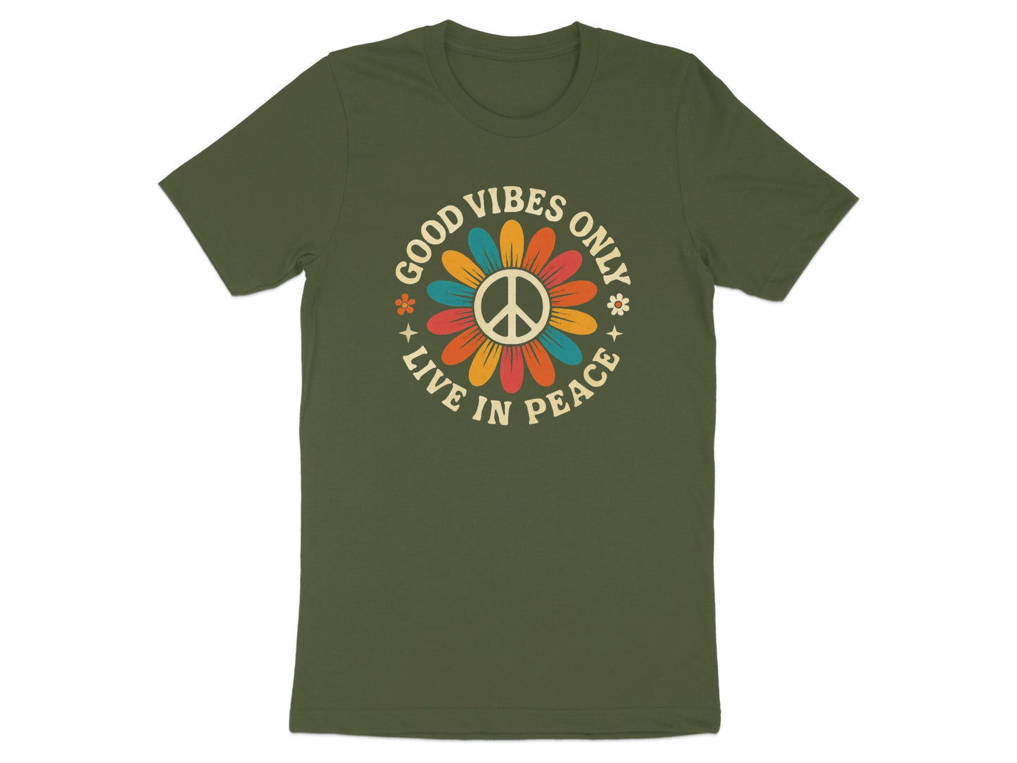 Good Vibes Only Live In Peace Graphic T-Shirt product type