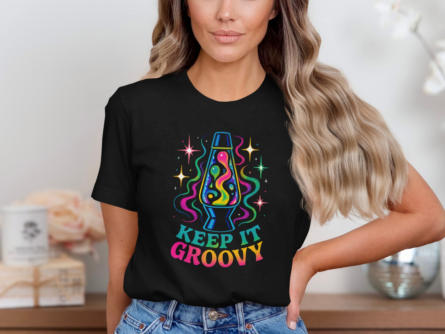 Graphic Tee with Keep it Groovy Lava Lamp Design product