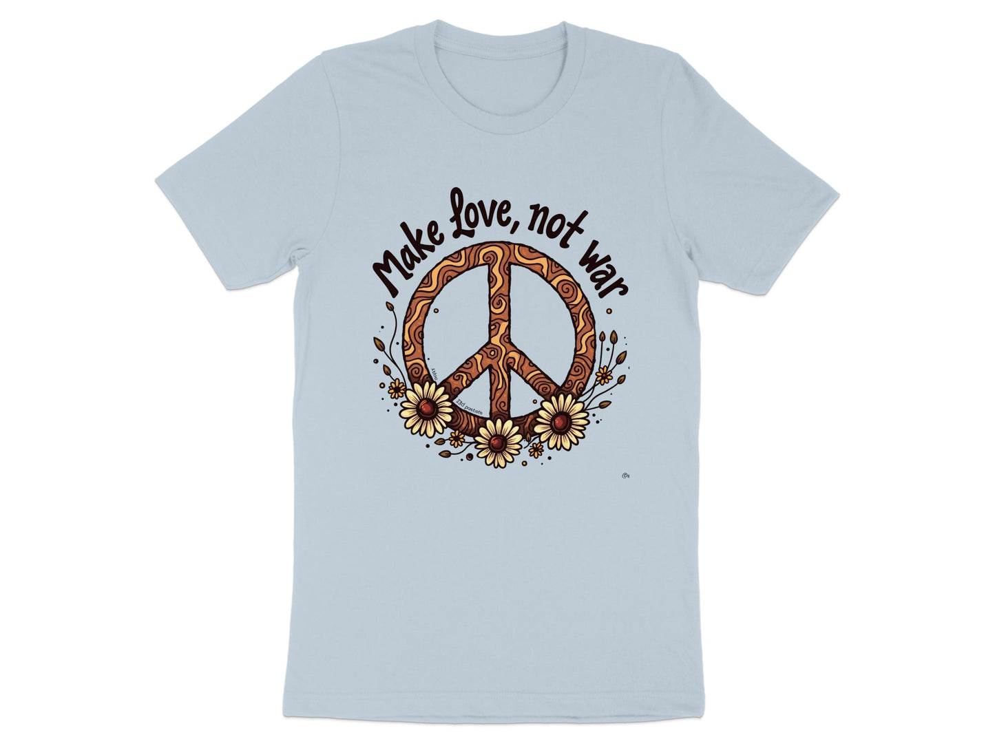 Make Love Not War Peace Sign Graphic T-shirt product type