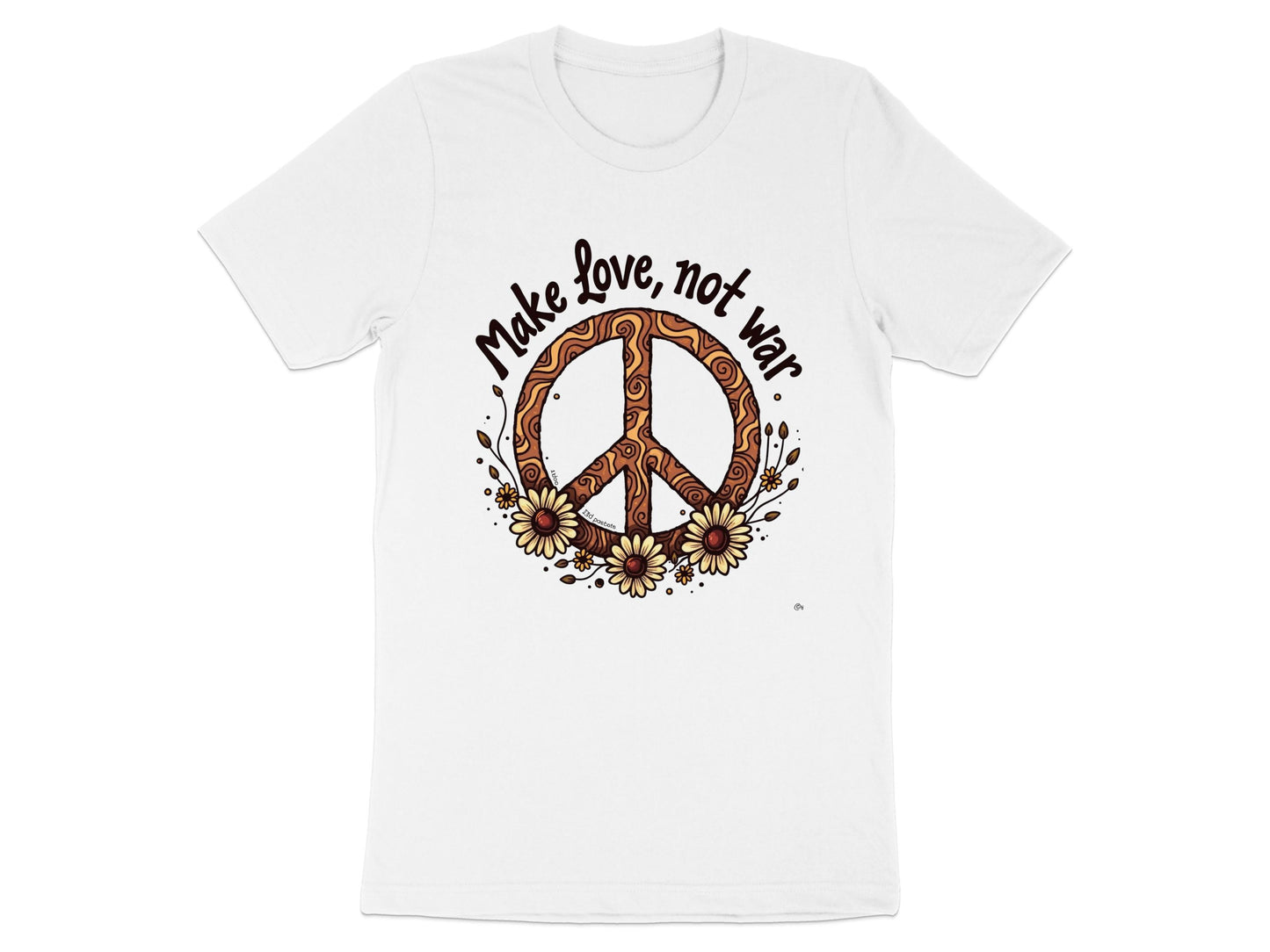 Make Love Not War Peace Symbol Graphic Shirt product type