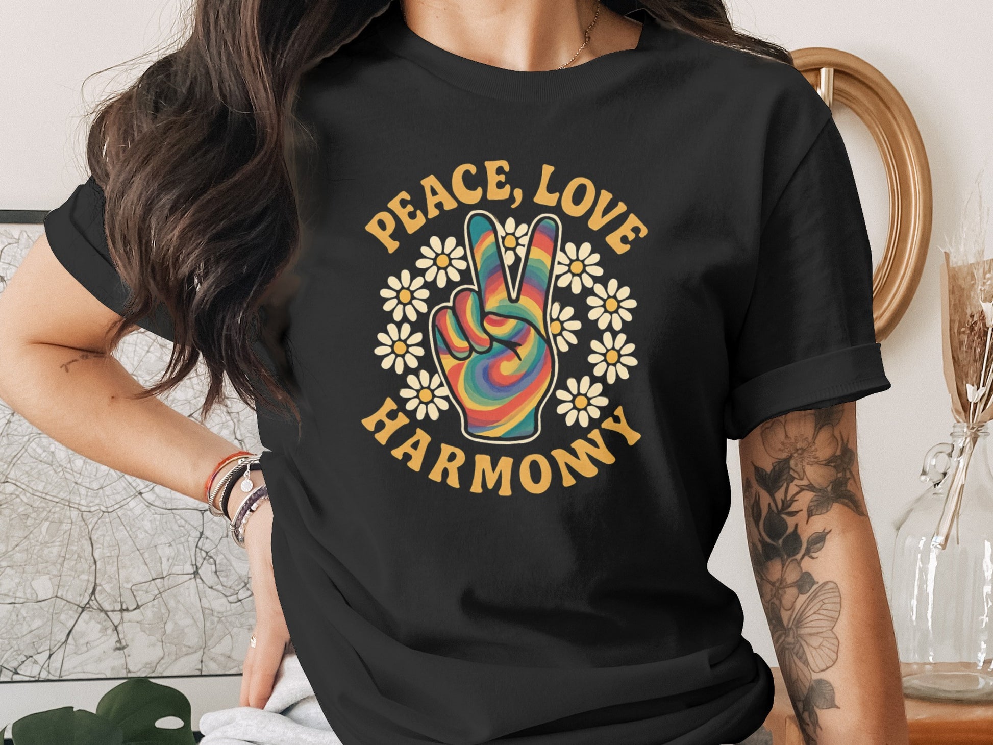 Peace Love Harmony Graphic Tee Shirt product type