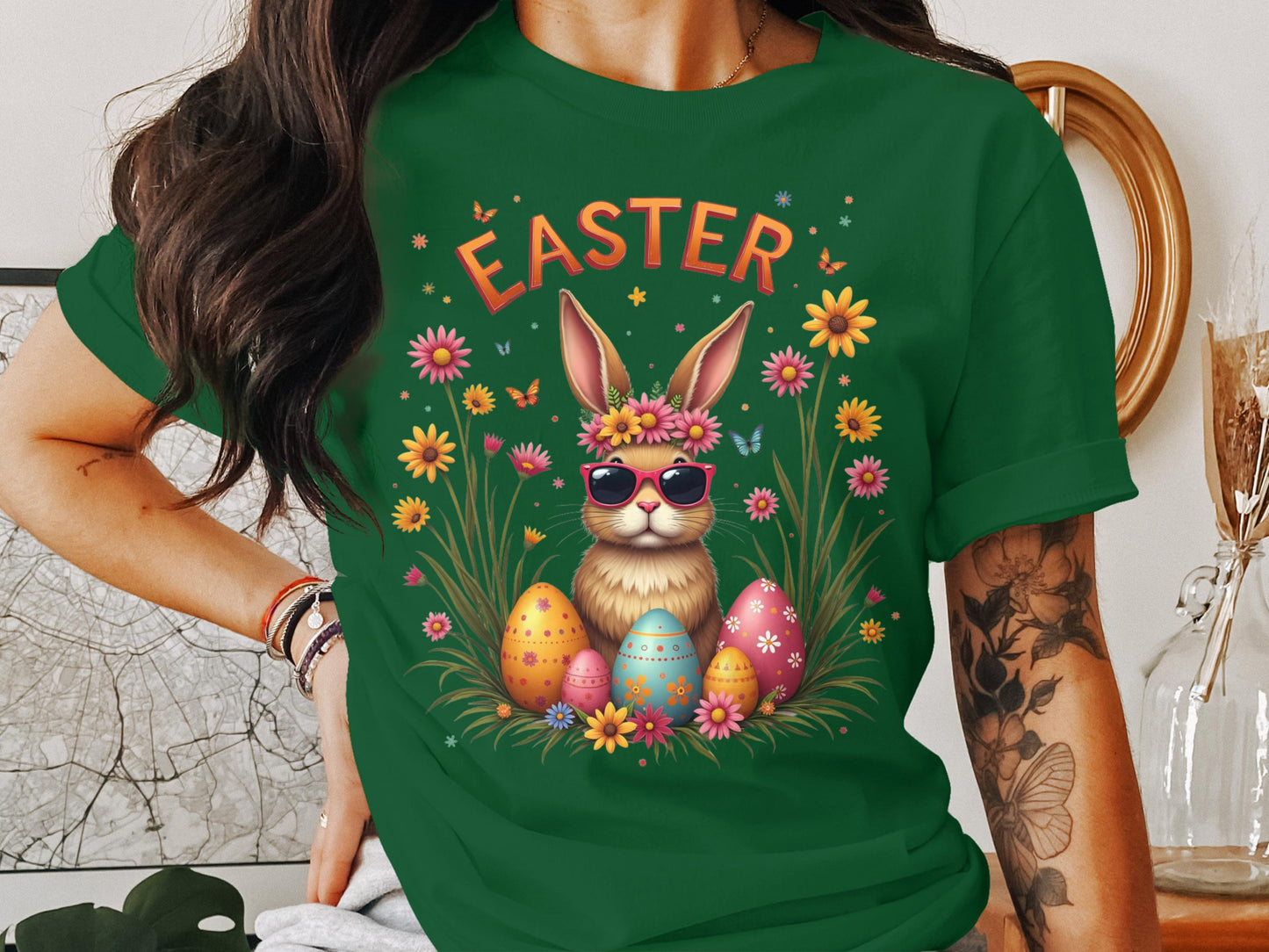 Cute Bunny with Easter Eggs Women's T-shirt product
