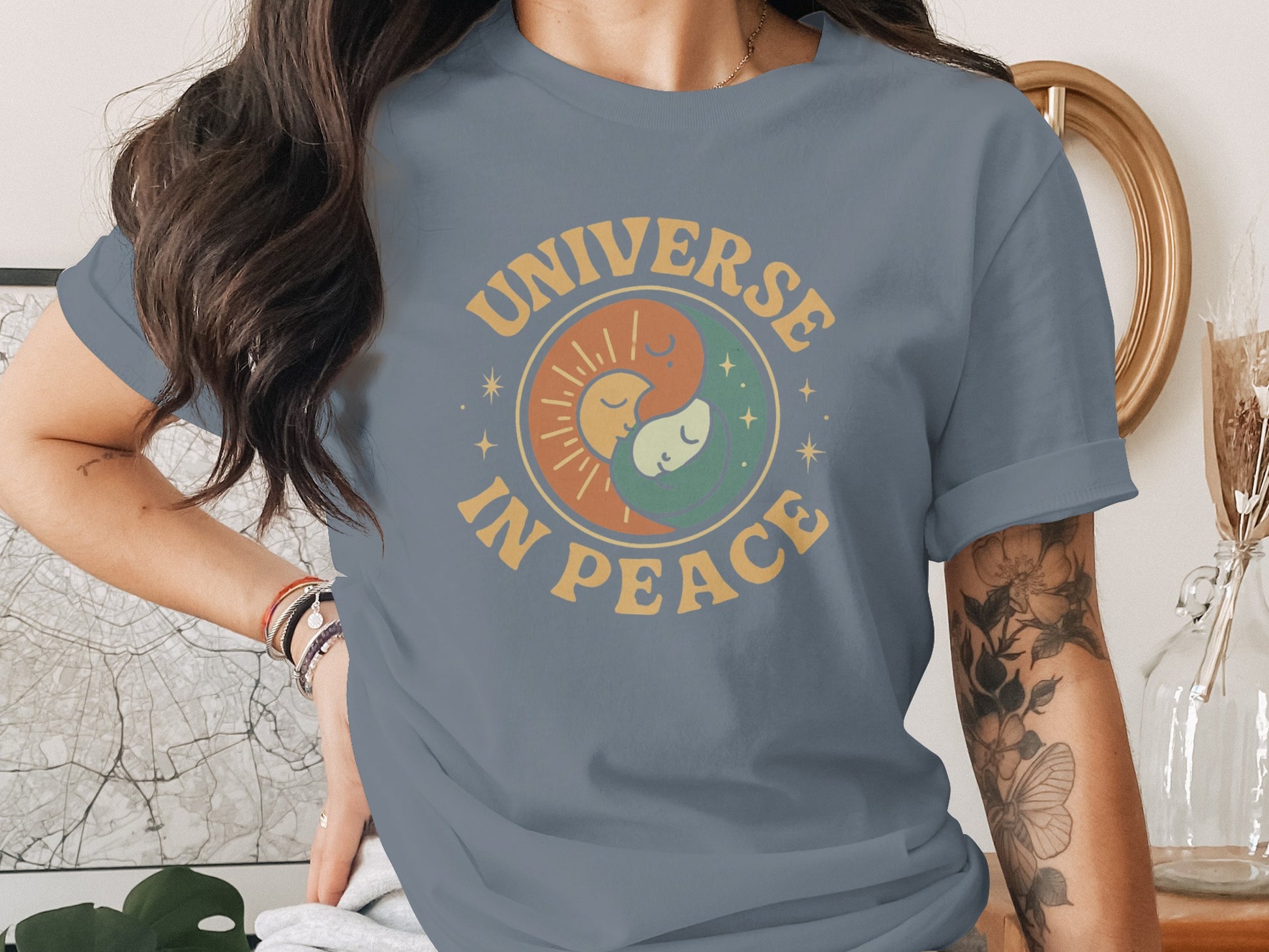 Universe In Peace Graphic Tee Shirt product