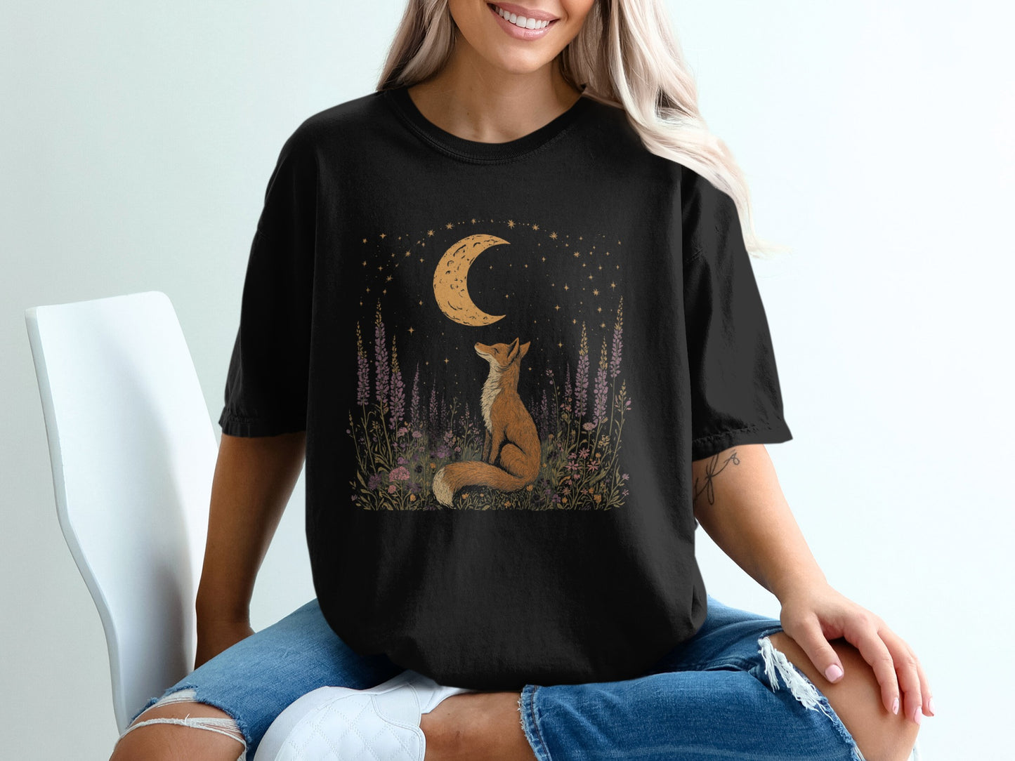Moonlit Fox Graphic Tee Perfect for Nature Lovers product