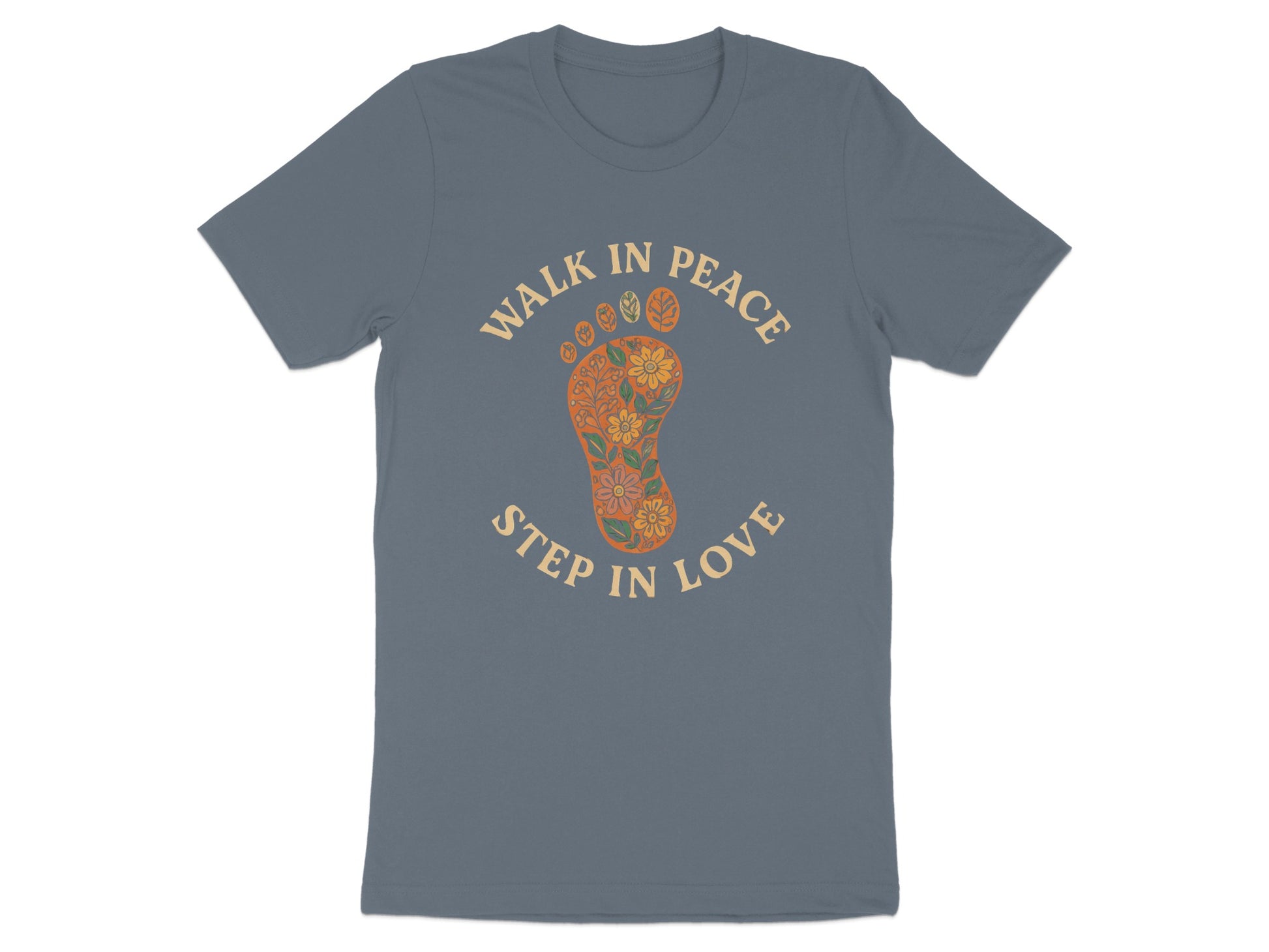 Walk in Peace Step in Love Footprint T-Shirt product