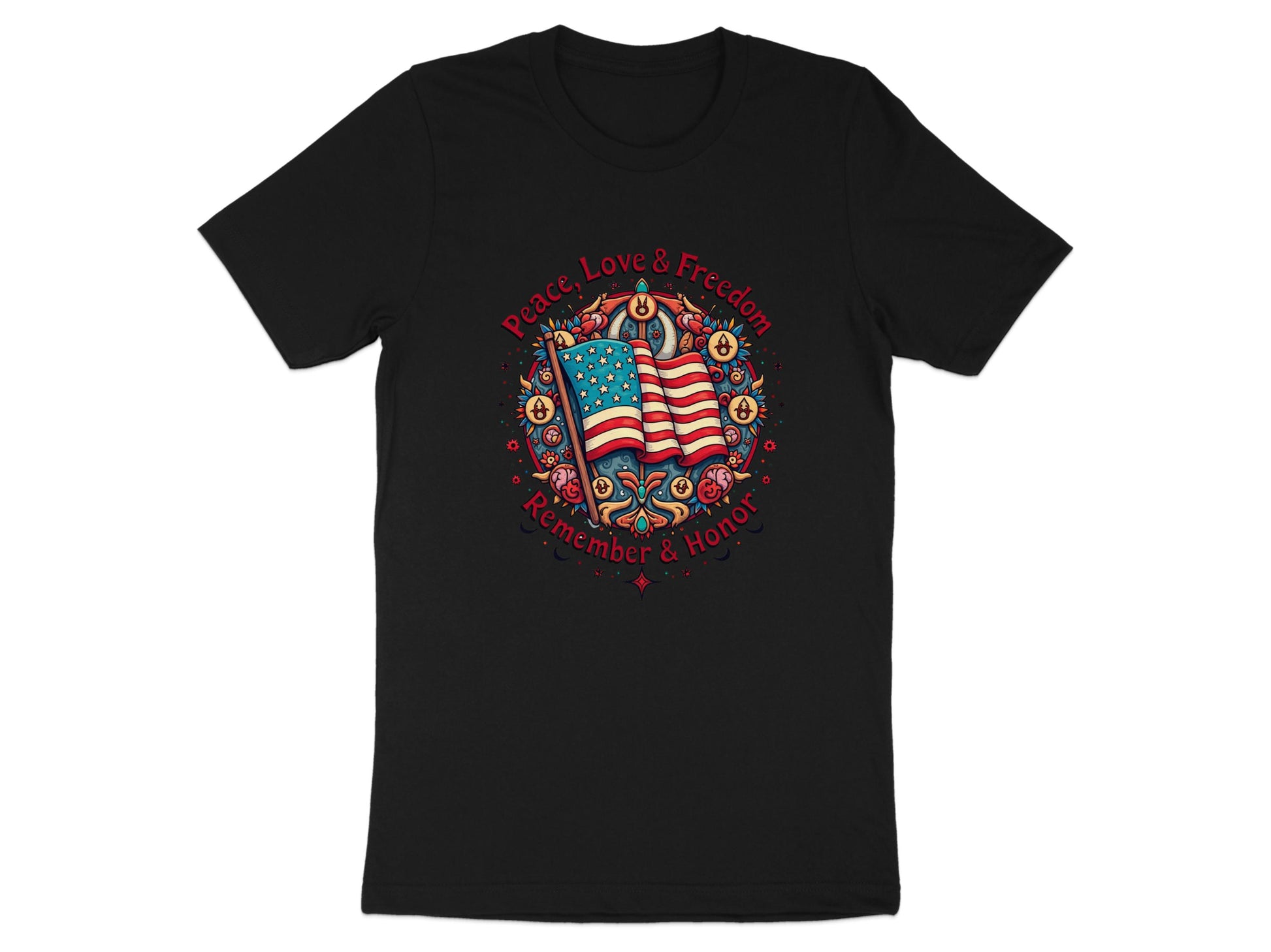 Peace Love Freedom Remember Honor Graphic T-Shirt product