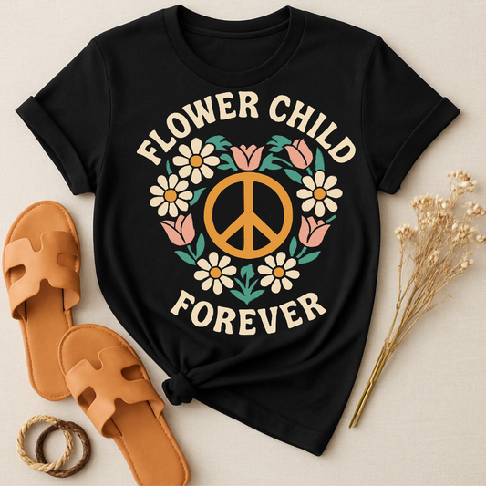 Flower Child Forever Graphic Print T-shirt product type