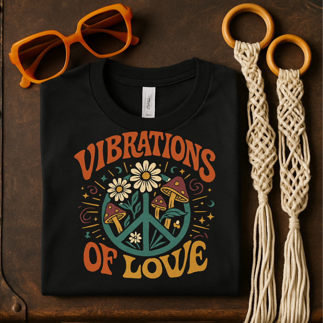 Vibrations of Love Graphic T-Shirt Retro Style product