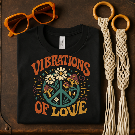 Vibrations of Love Graphic T-Shirt Retro Style product