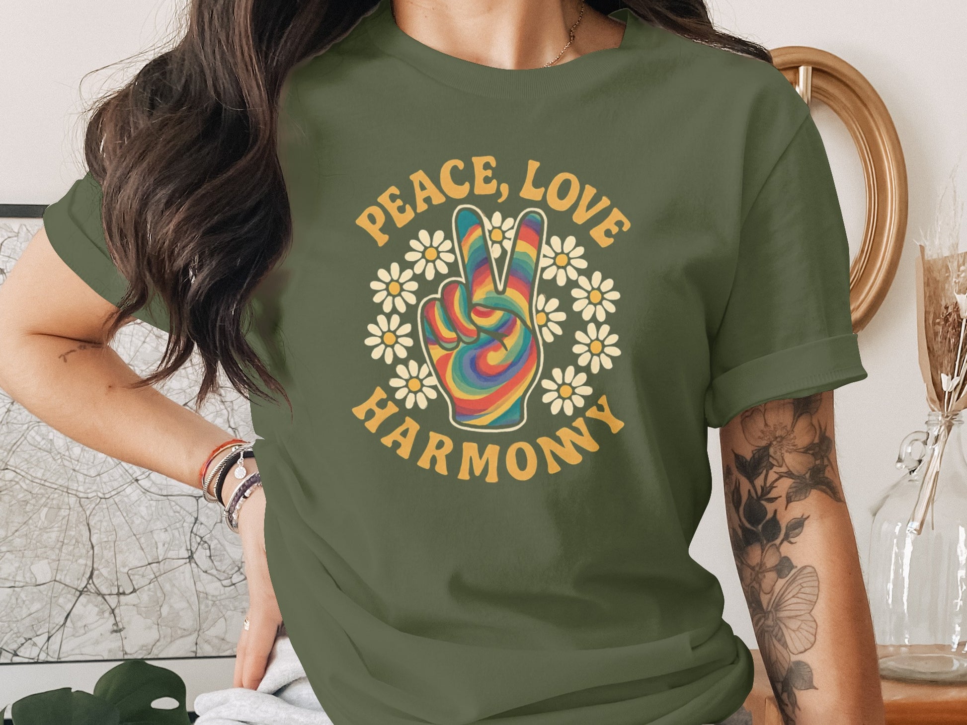 Peace Love Harmony Graphic Tee product