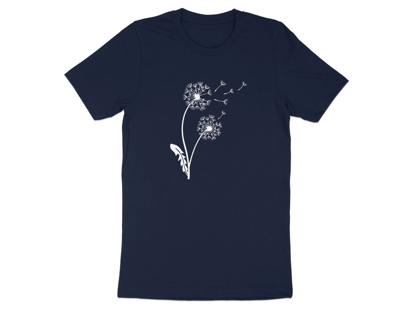 Dandelion Flower Design with Blowing Seeds T-Shirt