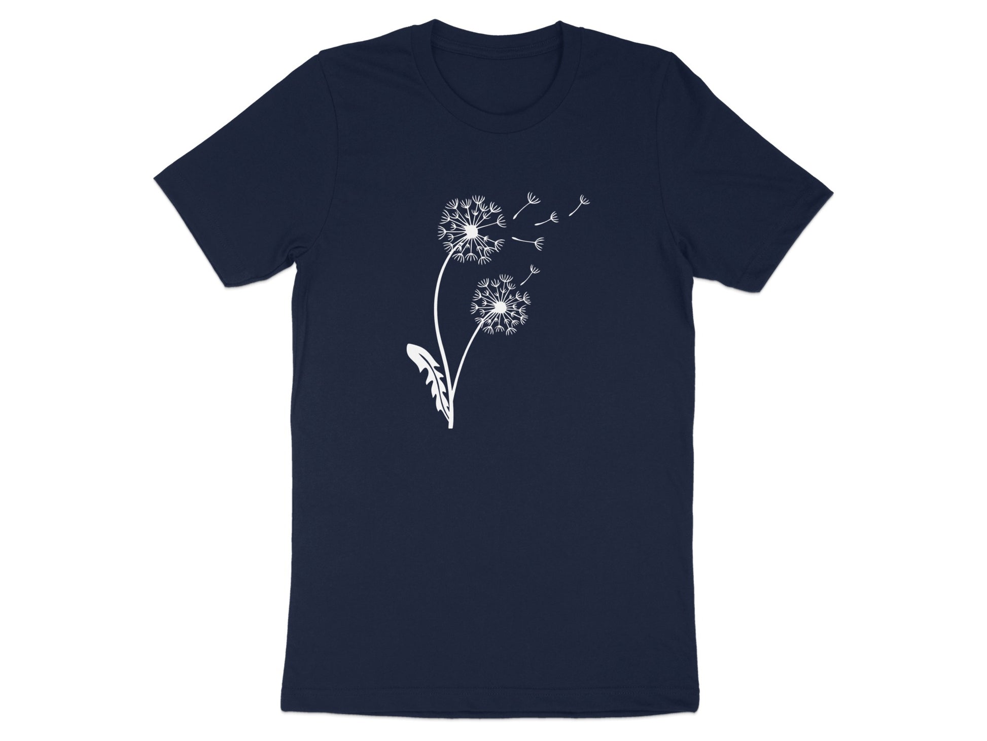 Dandelion Flower Design with Blowing Seeds T-Shirt