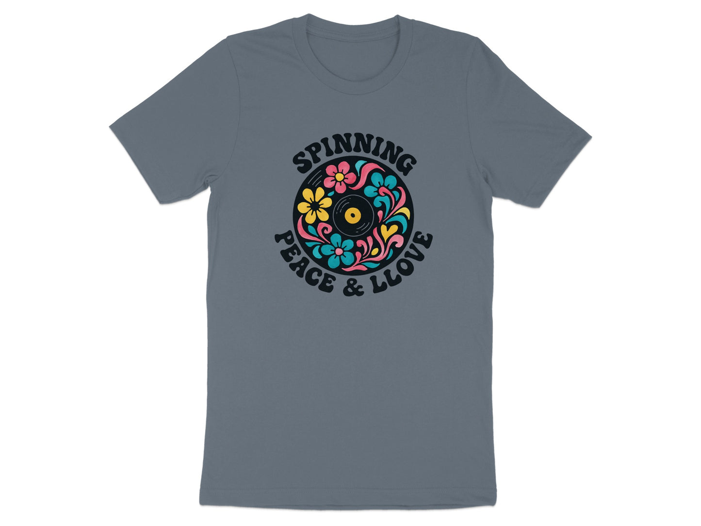 Spinning Peace and Love Graphic Unisex T-Shirt product type