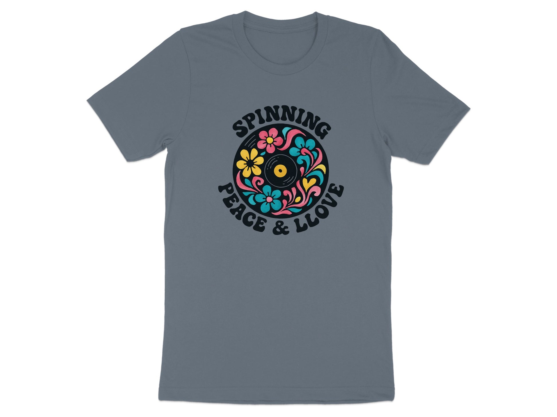 Spinning Peace and Love Graphic Unisex T-Shirt product type