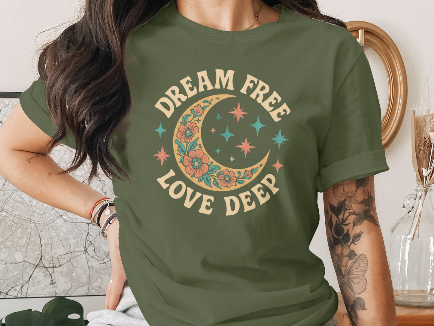 Dream Free Love Deep Graphic Tee product