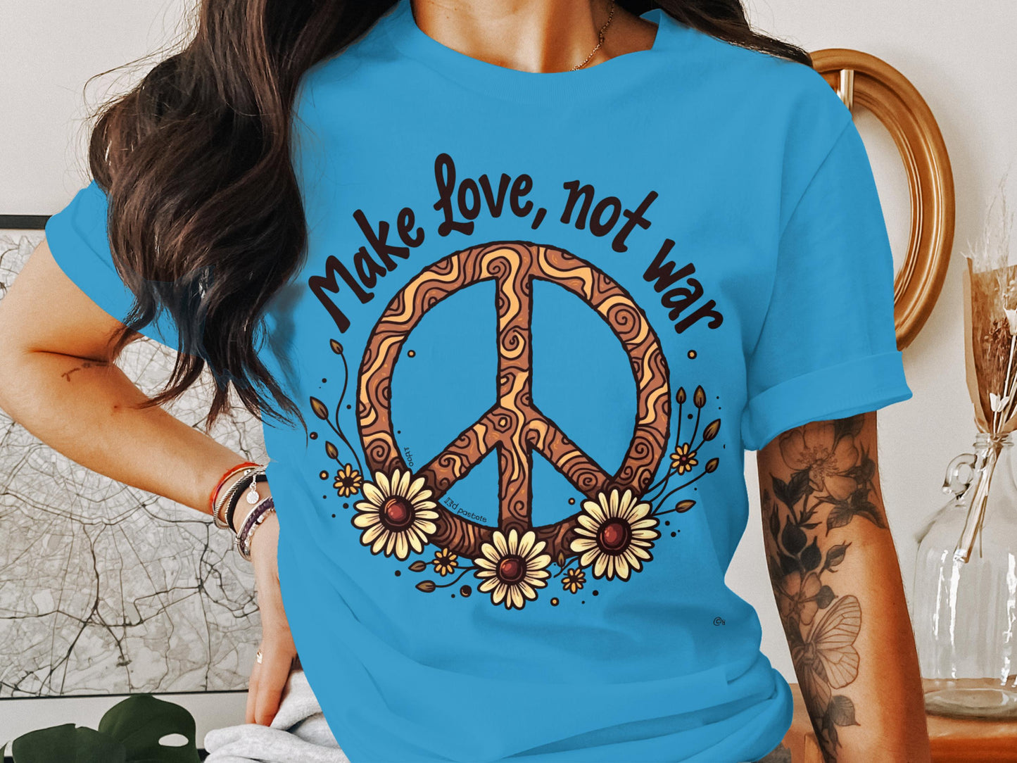 Make Love Not War Peace Sign Women's T-shirt product