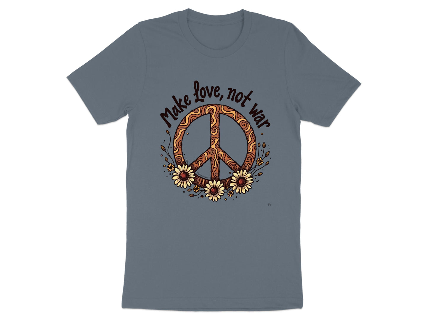 Make Love Not War Peace Sign Graphic Tee product