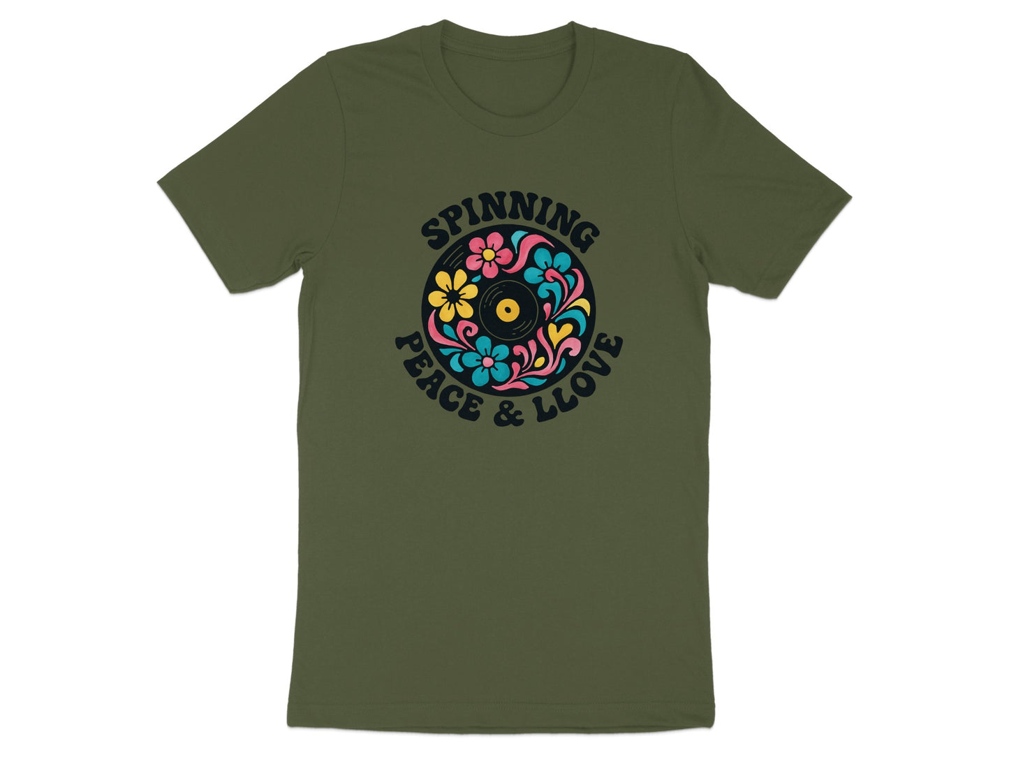 Spinning Peace and Love Graphic T-Shirt product type