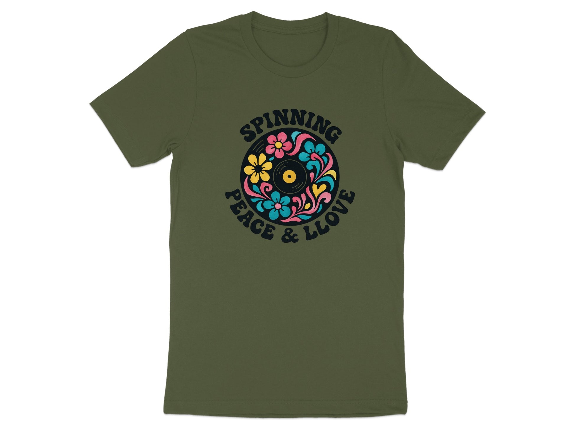 Spinning Peace and Love Graphic T-Shirt product type
