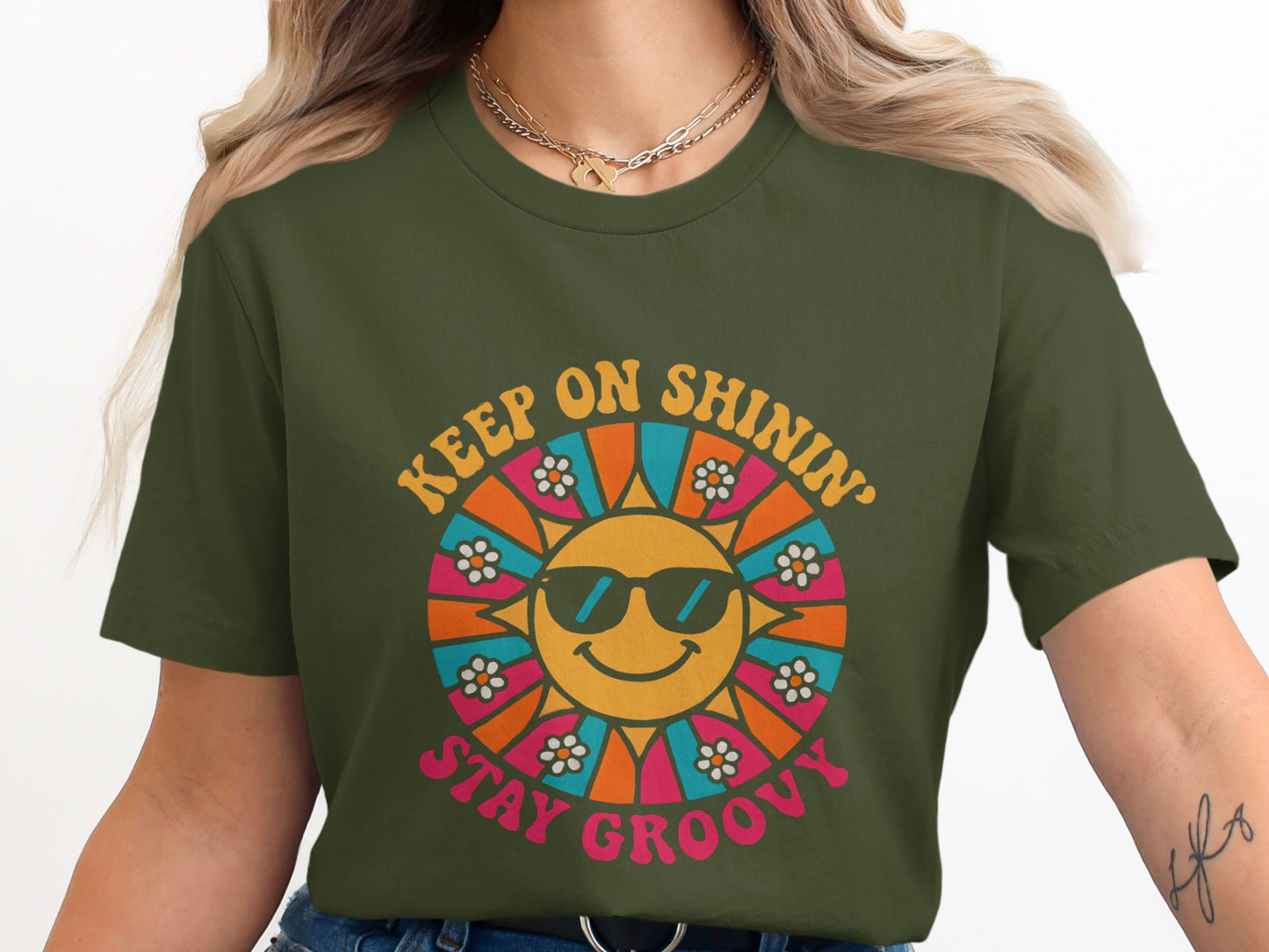 Keep On Shinin' Stay Groovy Graphic T-Shirt product type