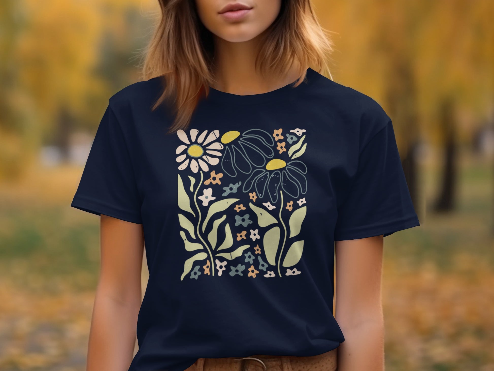 Vibrant Floral Graphic Design Tee fashion product