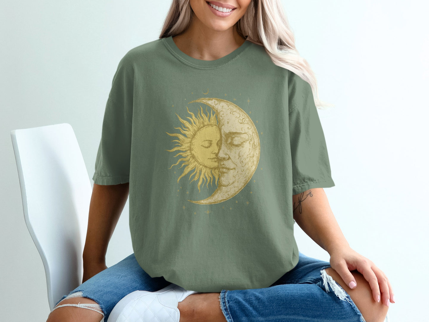 Celestial Sun and Moon Graphic T-Shirt product