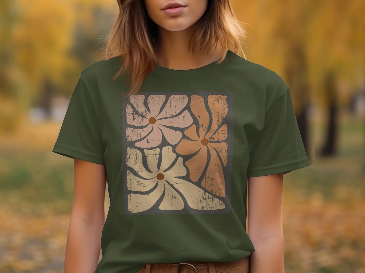 Abstract Floral Print Graphic Tee product type