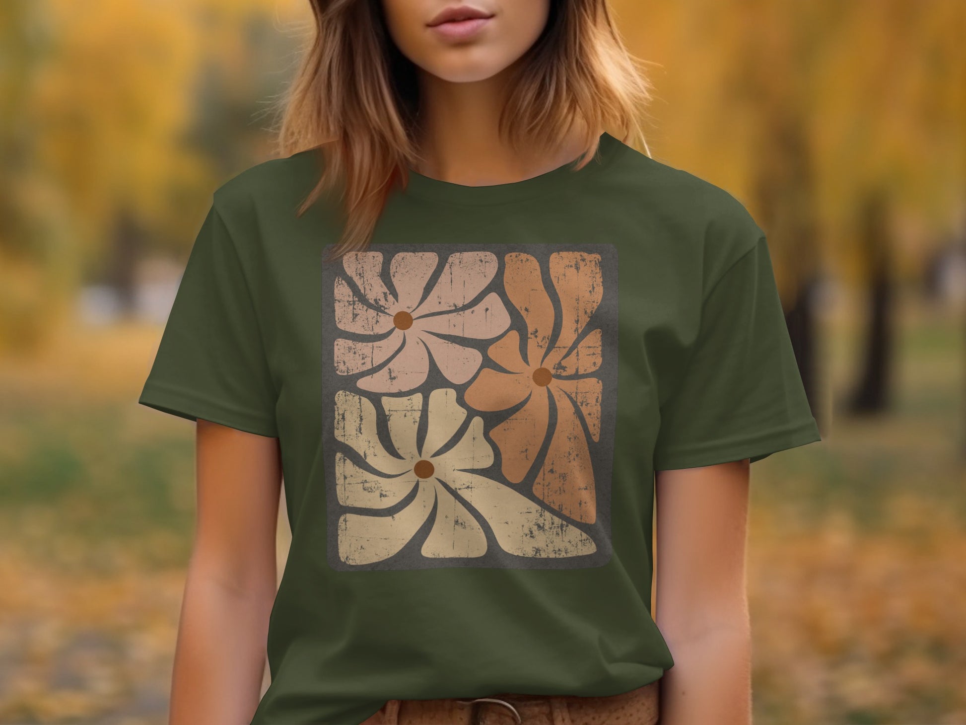 Abstract Floral Print Graphic Tee product type