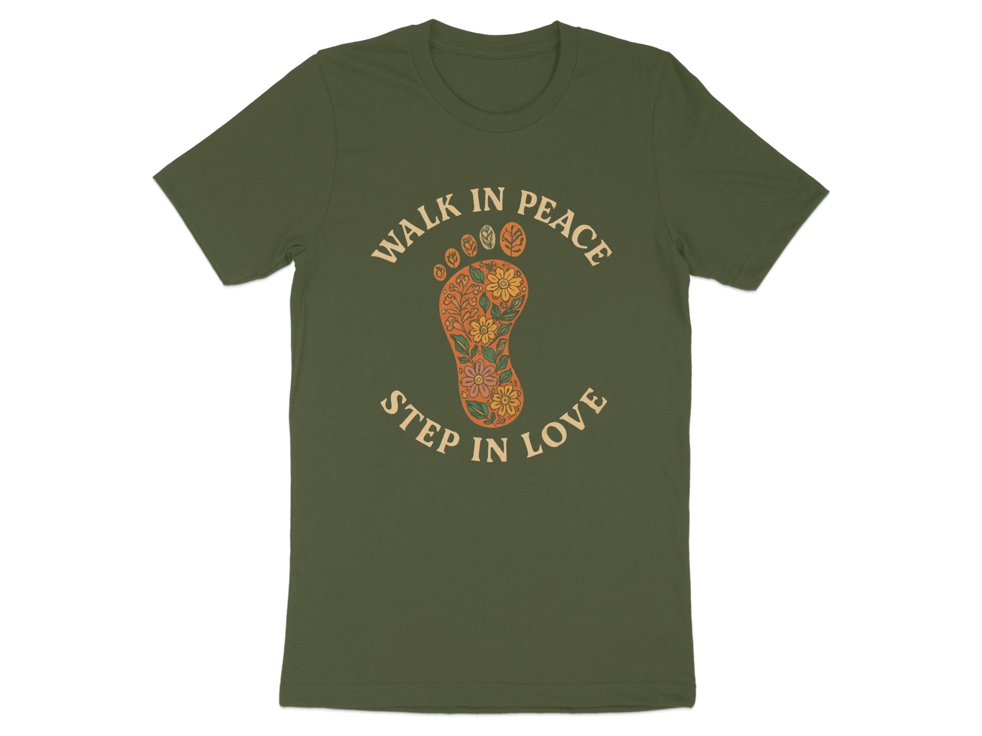 Walk in Peace Step in Love Graphic T-shirt product
