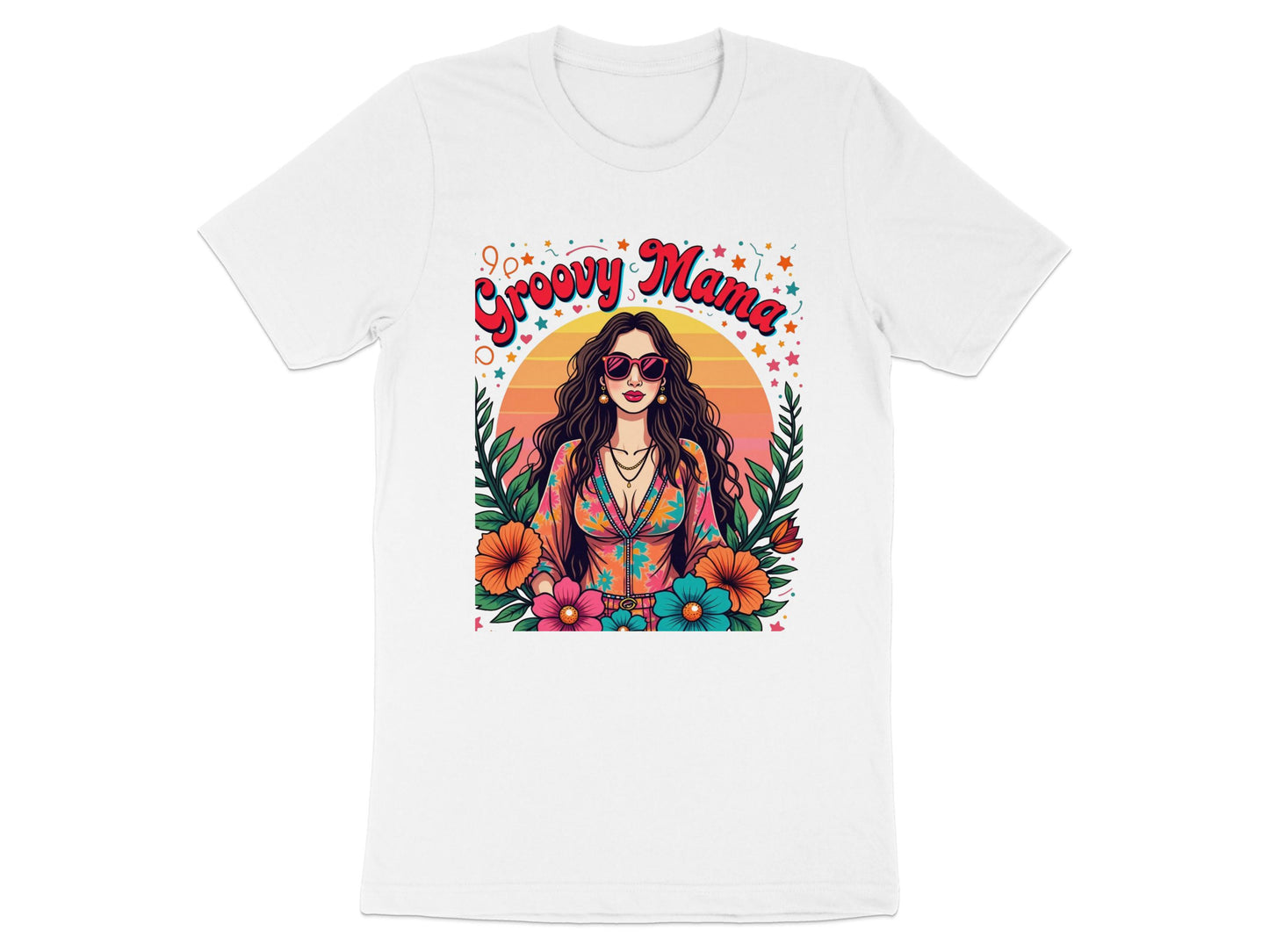 Groovy Mama Graphic Tee Colorful Design T-shirt product type
