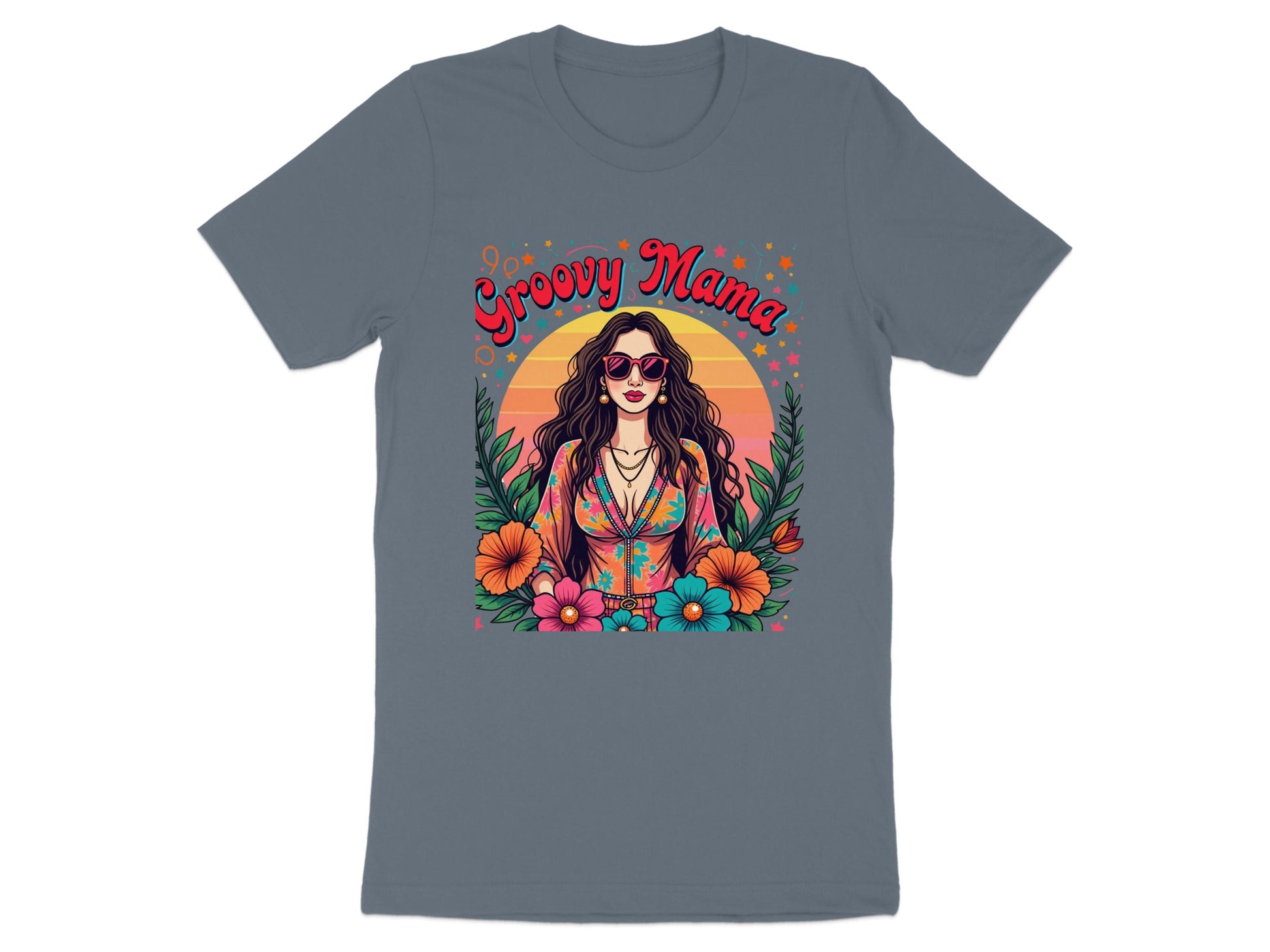 Groovy Mama Retro Style Floral Design T-shirt product