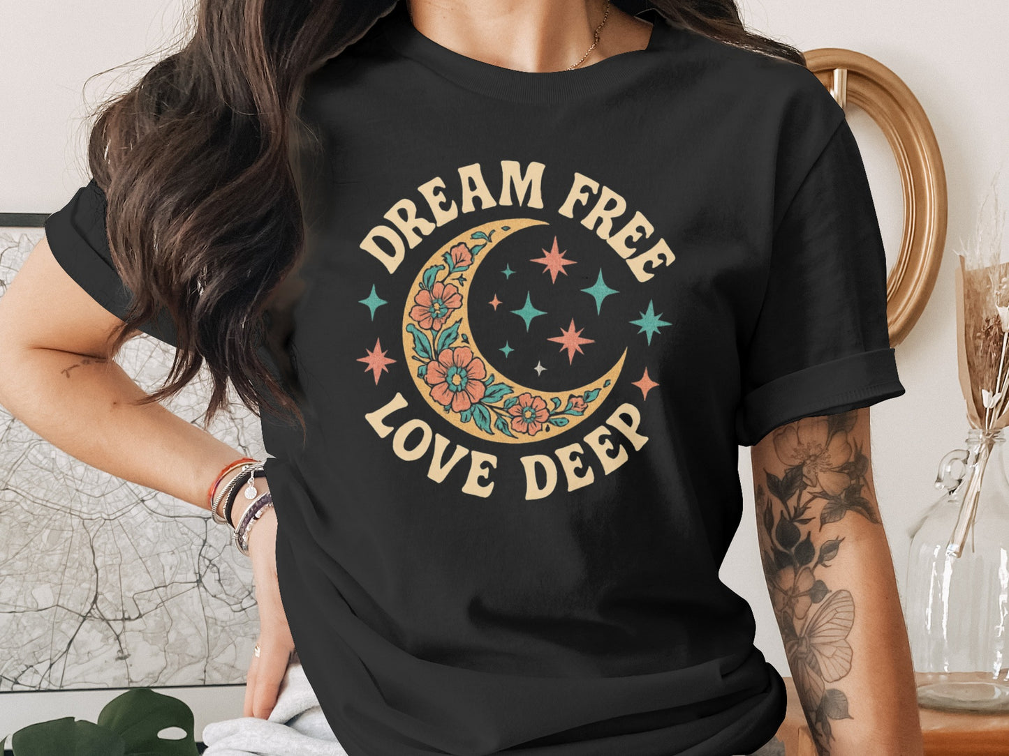 Dream Free Love Deep Graphic Tee Shirt product type