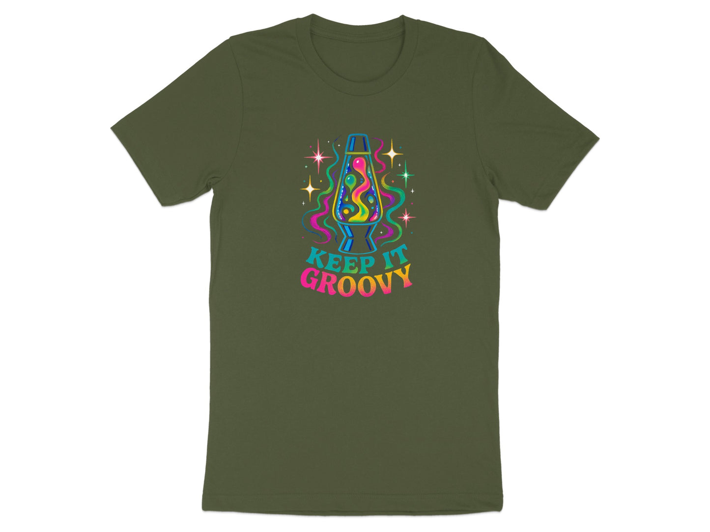 Keep It Groovy Multi-Color Design Graphic T-Shirt Product