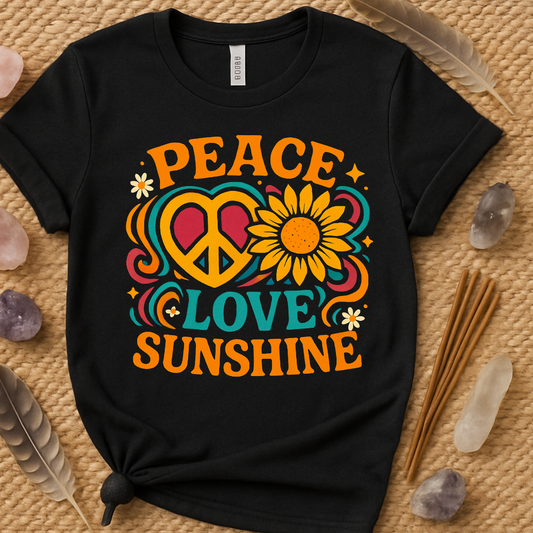 Peace Love Sunshine Graphic Print Shirt product type