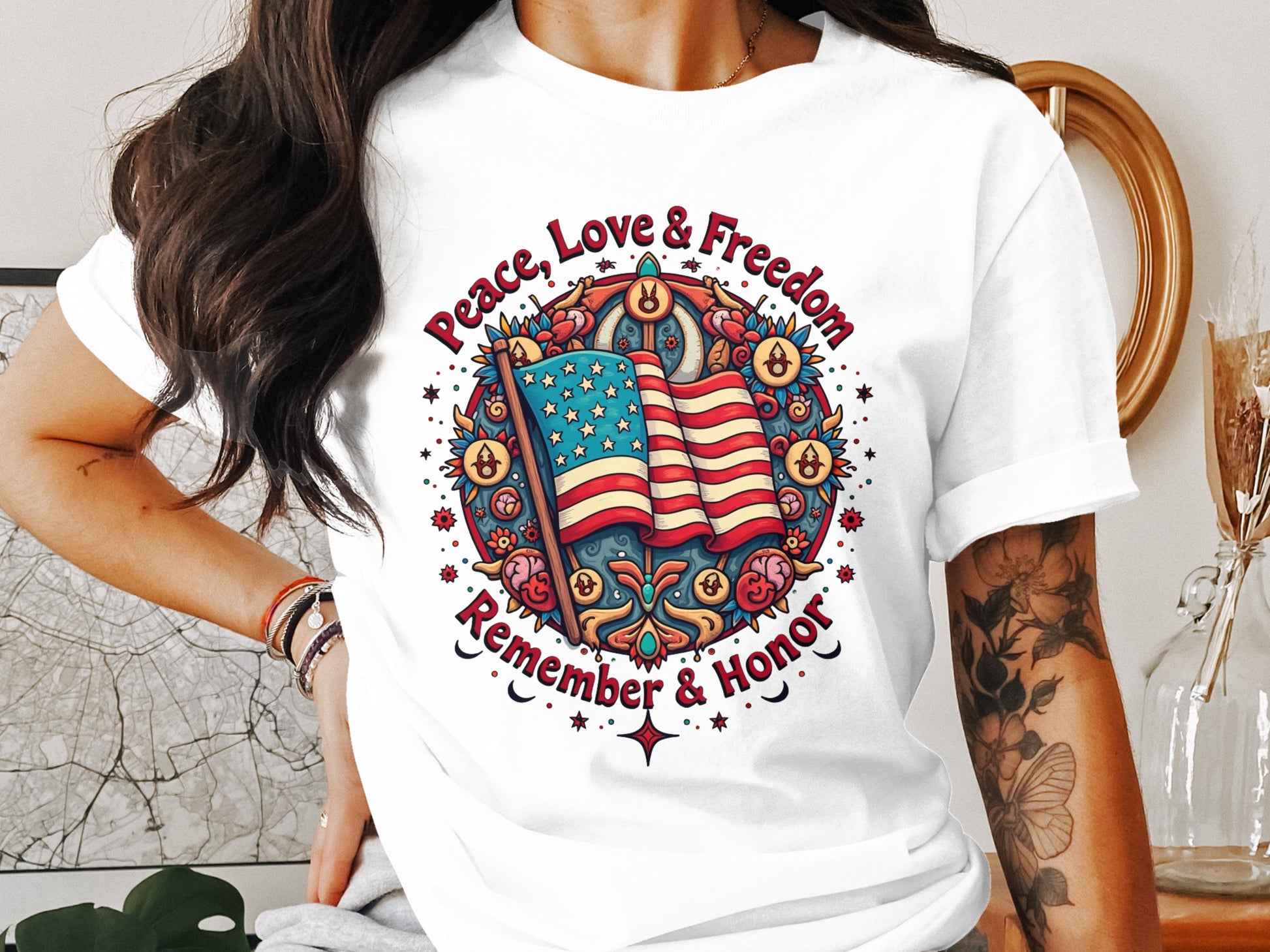 Patriotic Remember and Honor Graphic T-Shirt product type
