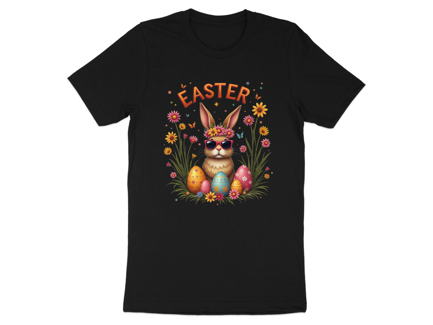 Stylish Easter Bunny Sunglasses Graphic Tee Shirt product