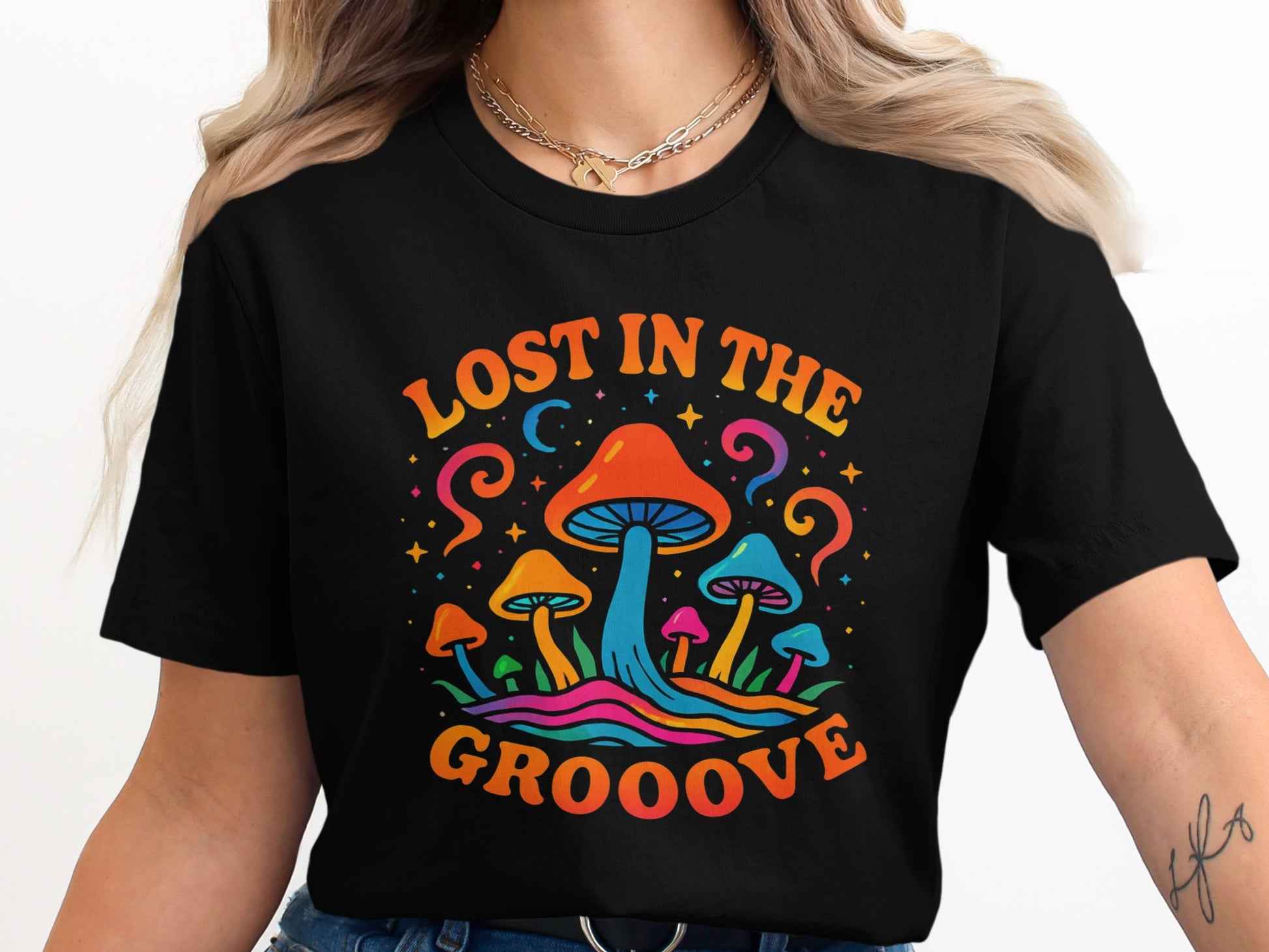 Lost in the Groove Colorful Mushroom T-Shirt product