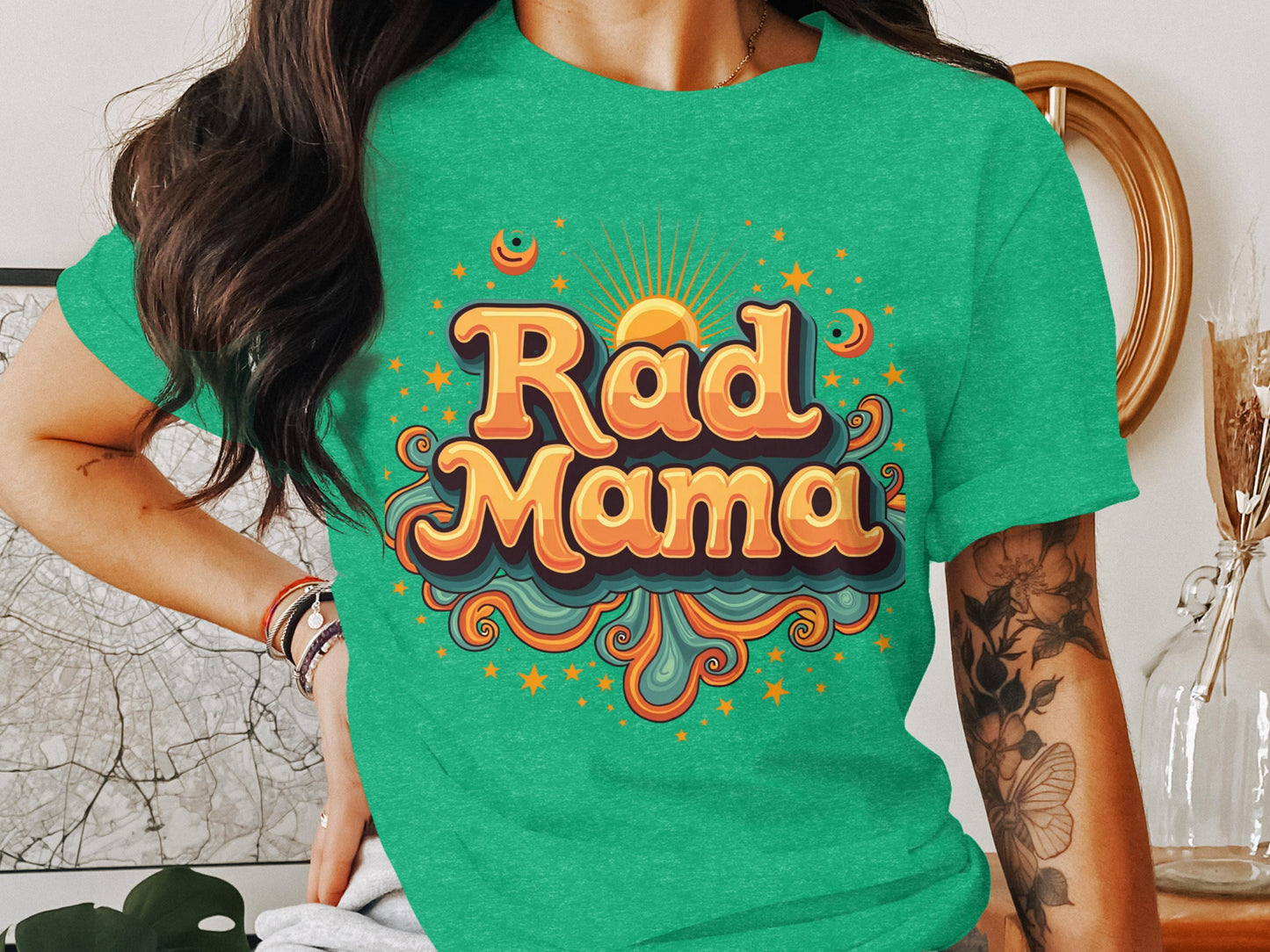 Vibrant Colorful Rad Mama Graphic T-Shirt product