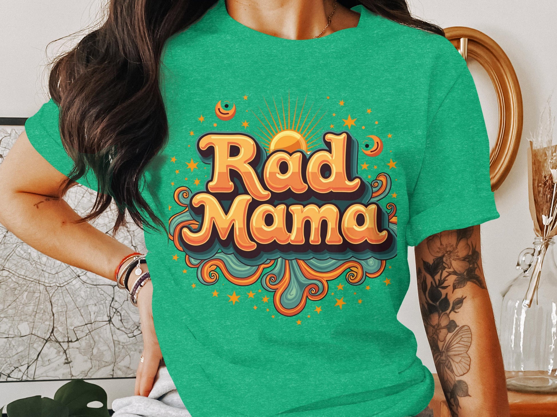 Vibrant Colorful Rad Mama Graphic T-Shirt product