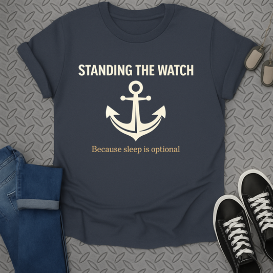 Standing The Watch Because Sleep Is Optional Shirt