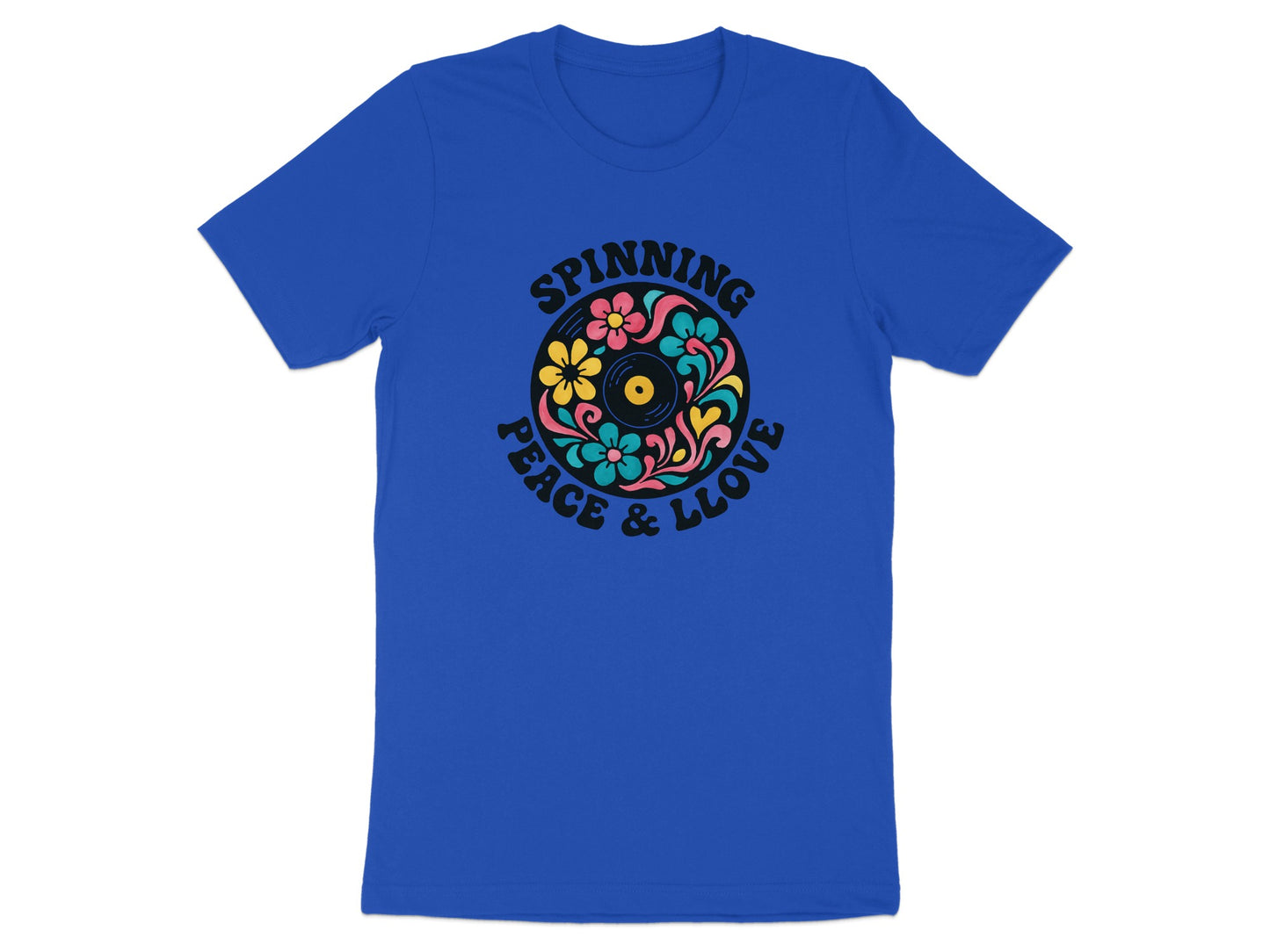 Spinning Peace and Love Graphic Tee Shirt product type