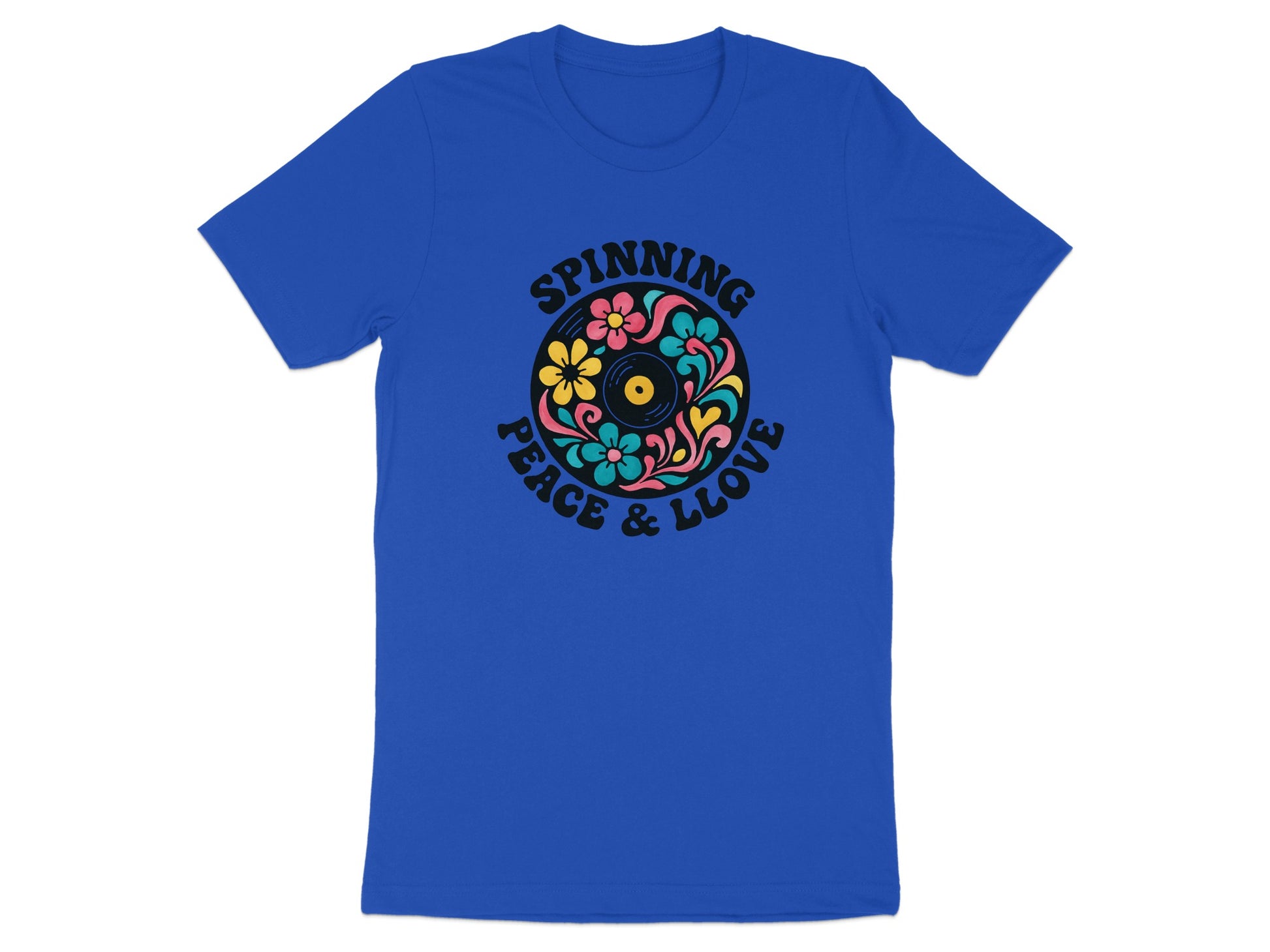 Spinning Peace and Love Graphic Tee Shirt product type