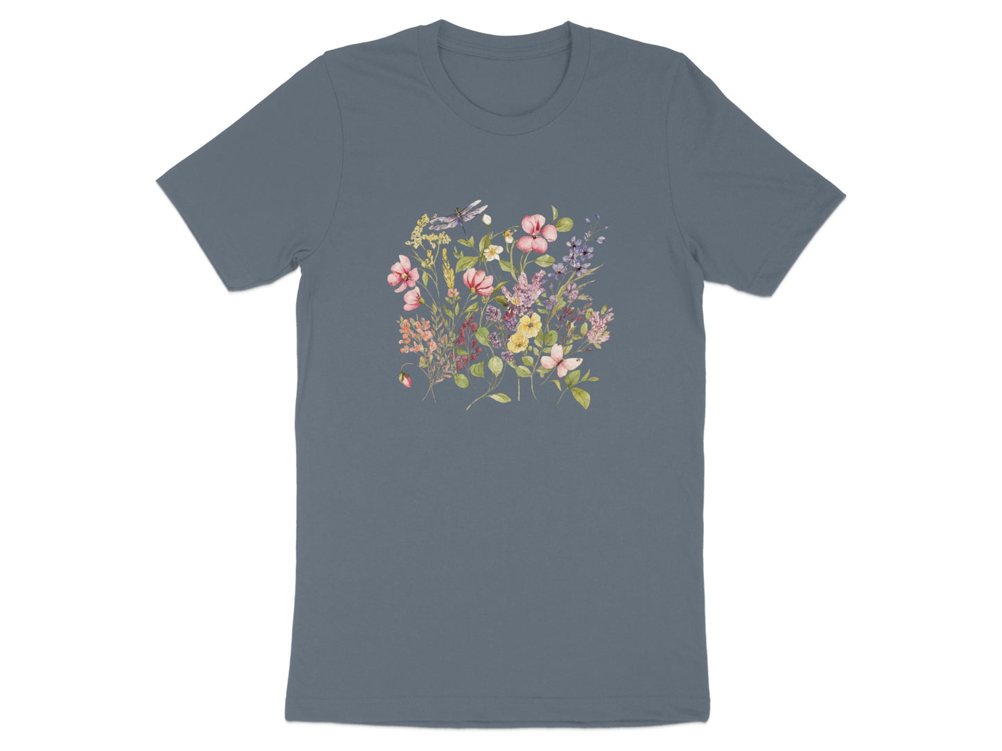 Beautiful Floral Design on Grey T-shirt product