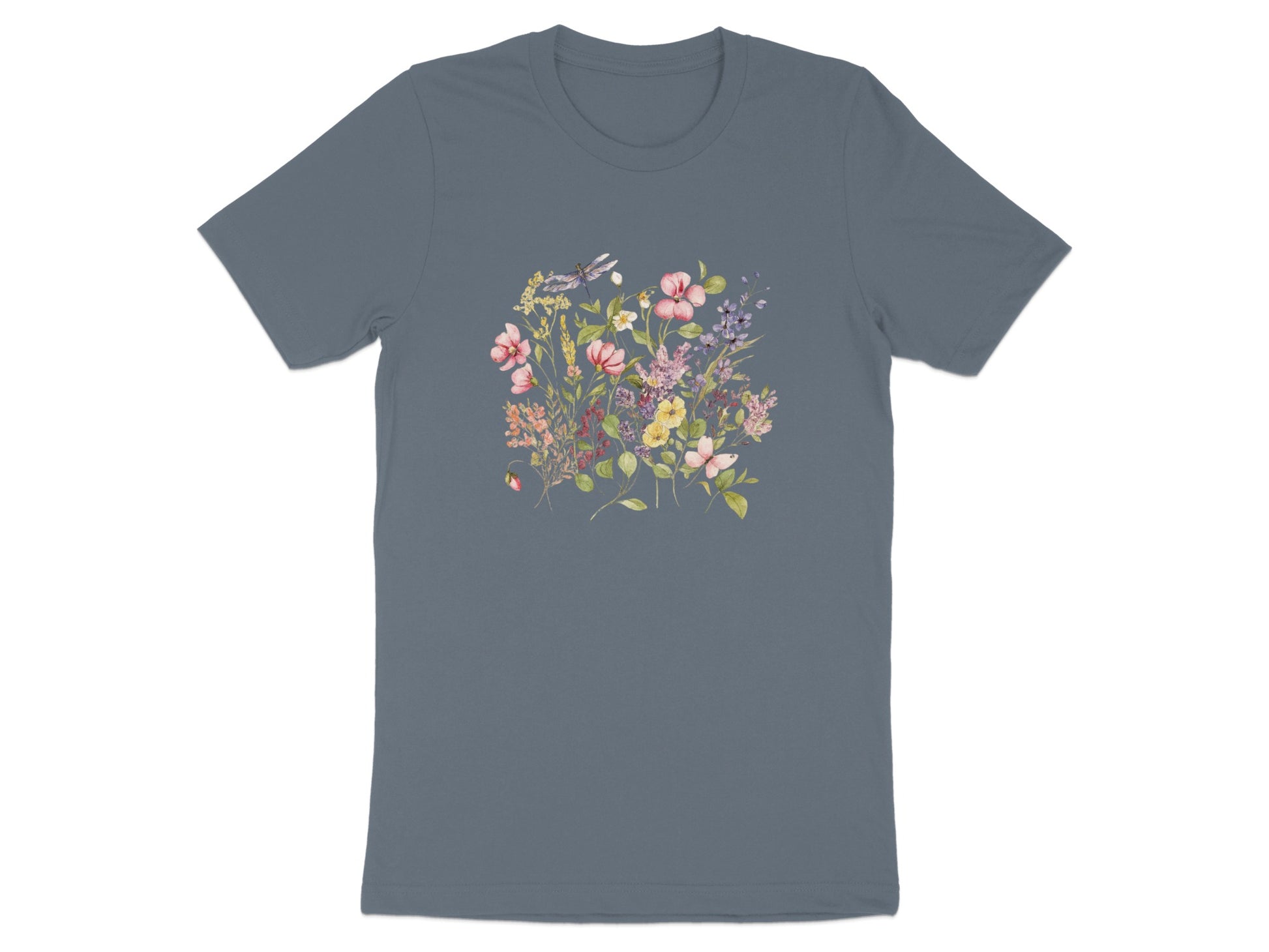 Beautiful Floral Design on Grey T-shirt product